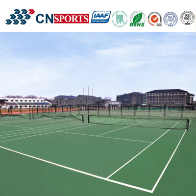 Rebounce Acrylic Painting Slicon PU Spu Tennis Court Flooring With Itf