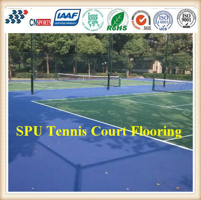 CN-S02 0mm/min Water Permeability SPU Tennis Court Flooring